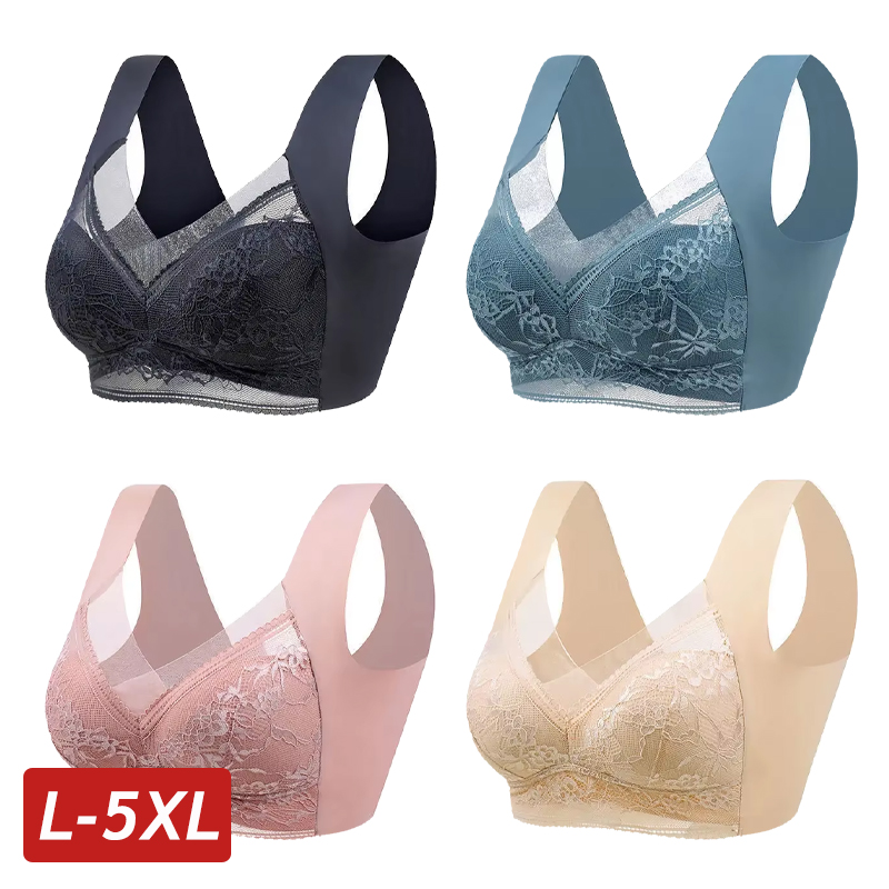 Mastectomy Bra Pocket - L-5XL 여성용 대형 브라 푸쉬업 아이스