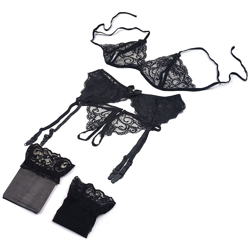 1 세트 여성용 레이스 란제리, 슬링 오픈 푸시업 브라 - Sheer Mesh Bra 리뷰 및 가격
