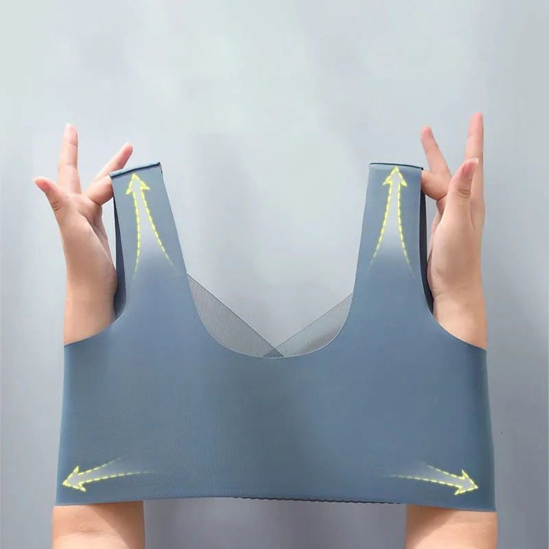 L-5XL 여성용 대형 브라 푸쉬업 아이스 실크 심리스 - Mastectomy Bra Pocket 리뷰 및 가격
